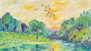 Impressionism Painting  Time Lapse [upl. by Lemmy943]