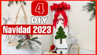 4 manualidades para decorar Navidad 2023 [upl. by Atsirhc]