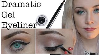 DRAMATIC GEL EYELINER TUTORIAL  FT MAYBELLINE GEL LINER  ELLIE KING [upl. by Ruhtracam152]