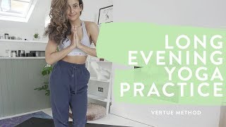 RELAXING NIGHT TIME YOGA SESSION  45 MINUTE  FULL SEQUENCE  Shona Vertue [upl. by Anaderol]