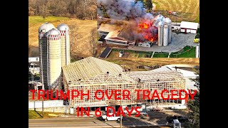 BARN RAISING After AMISH Farm FIRE NEW BARNS in 6 DAYS Lancaster Countys Amish Community [upl. by Eeliah]