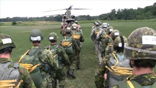 Leapfest Parachute Competition  Static Line Team Parachute Jumps  Paratrooper Competition [upl. by Ennayr486]