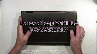 Lenovo Yoga 7 14ITL5 How To Partially Take Apart Lower Base Disassembly [upl. by Leblanc]