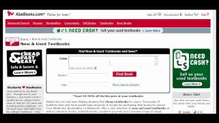 AbeBookscom Help  Searching for Textbooks by ISBN [upl. by Sira977]