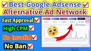 best ad network with instant approval  adsense alternatives ad network  adsense alternative [upl. by Cohla]