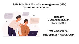 SAP S4 HANA  MM Live Demo 1 [upl. by Llertal]