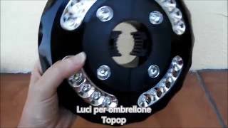 Luce per ombrellone tonda con 24 luci a LED Topop [upl. by Annaitsirhc]