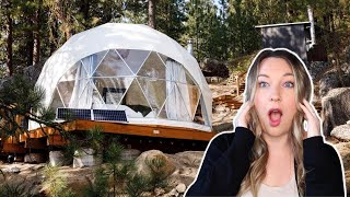 We Built A GLAMPING DOME How we set up a Geodesic Dome Airbnb [upl. by Henig]