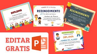 Reconocimientos para EDITAR Y DESCARGAR GRATIS  DIPLOMAS  POWER POINT  Clases Bíblicas de Verano [upl. by Aratahc]