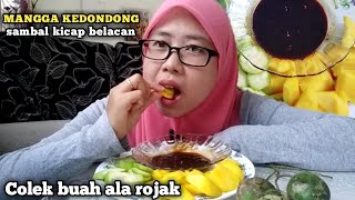 MANGGA KEDONDONG CICAH SAMBAL KICAP BELACAN  Colek buah ala rojak  Mukbang malaysia [upl. by Lello207]