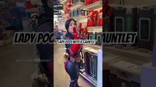 Trying on the nano gauntlet at DCA disneyland ladypoolguardiansofthegalaxy cosplay viralvideo [upl. by Ynattib]