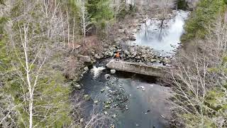 North River Dam and Boulders Gaspereau Lake Nova Scotia [upl. by Phonsa]