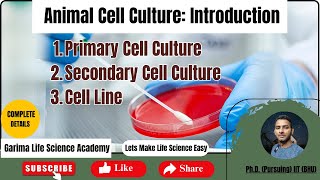 Animal Cell Culture  Introduction amp Types  Primary amp Secondary Culture  CSIR  GATE  DBT  AIIMS [upl. by Maria]