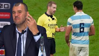 Michael Cheika slams referee after Argentina crashed out of Rugby World Cup semifinals [upl. by Bartlett58]