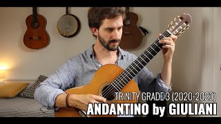 Andantino by Giuliani  Trinity Grade 3 Classical Guitar 20202023 [upl. by Tik878]