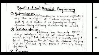 Operating System Benefits of Multithreading [upl. by Nwahsed]