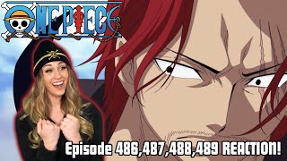 SHANKS ENDS THE WAR One Piece Episode 486 487 488 489 REACTION [upl. by Colon]