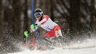 Mac Marcoux 2nd run  Mens slalom visually impaired  Alpine skiing  Sochi 2014 Paralympics [upl. by Alrak]