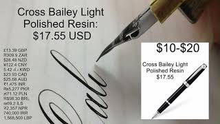 Cross Bailey Light Polished Resin fountain pen price 1755 USD [upl. by Eilegna227]