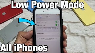 All iPhones How to Turn LOW POWER MODE OFF amp ON [upl. by Sunev]