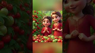 🍅Mirha Sang Ah Tamatar in a Delightful Way 🍅🎤😂 youtubeshorts cartoon bedtimetales shortsstory [upl. by Maximilian]