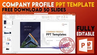 Company Profile PPT Template Free 50 Slides [upl. by Eatnoled]