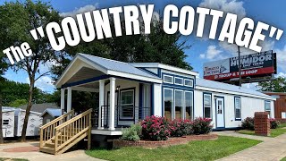 This 18 wide mobile home id FULL of rustic country CHARM Prefab House Tour [upl. by Market]