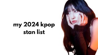 my 2024 kpop stan list [upl. by Anny]