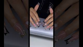 blinged out sets are my fav 🖤 nails acrylictips naildesigns nailtech acrylicnails [upl. by Hijoung948]