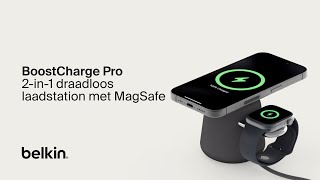 BoostCharge Pro 2in1 draadloos laadstation met MagSafe 15 W [upl. by Etak571]