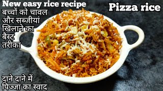 pizza ricenew recipe 2020rice recipesleftover rice recipesdinner recipeslunch recipes5min reci [upl. by Nawuq]