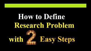 how to define research problem  how to define a research problem with example  step by step guide [upl. by Carlen]