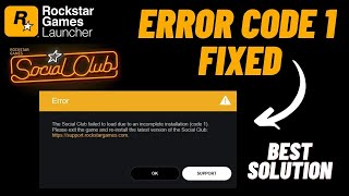 Social Club Failed to initialize error code 1 here is Fix [upl. by Anitsrik]