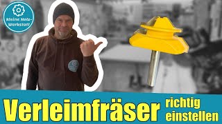 Verleimfräser richtig einstellen⎜braucht man sowas ⎜kleine holzwerkstatt [upl. by Garnette]