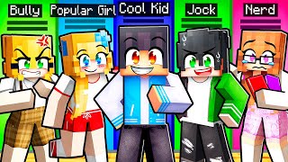 10 FRIENDS on one HIGHSCHOOL BLOCK in Minecraft [upl. by Ahsie]