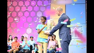 2024 Scripps National Spelling Bee Winning Moment [upl. by Sihunn]