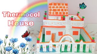 How To Make Thermocol House 🏠School Project Thermocol Doll House 🏡 [upl. by Havener36]