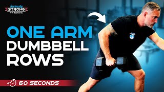 One Arm Dumbbell Row BEST BACK EXERCISE [upl. by Illib791]