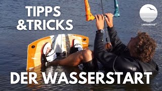 KITESURFEN WASSERSTART  Schneller lernen mit TippsampTrick von LakeUnited [upl. by Danelle838]