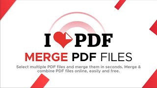 Merge PDF files in ILOVEPDF l Combine PDF Files into One Online [upl. by Alil]