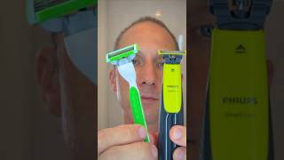 Razor Blades VS OneBlade Electric Shaver Shaving Comparison [upl. by Elohcin197]