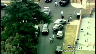 Bank Robbers Toss Money in HighSpeed Car Chase Caught on Tape [upl. by Edlihtam193]