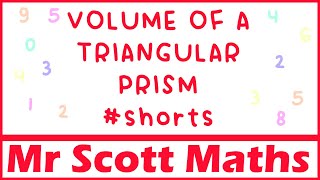 Volume of a Triangular Prism shorts [upl. by Luapnaes]