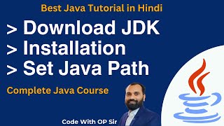 1 Download Java JDK and Setup Path Configuration in Hindi [upl. by Clay]