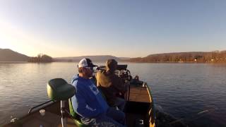 Smallmouth bass fishing from Rock Proof boat [upl. by Nommad]