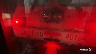 WDP4D Locomotive Coupler View  Insane notchup sounds EMD 16710G3B [upl. by Eirehs484]