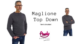 Tutorial Maglione top down ferri circolari [upl. by Addis]