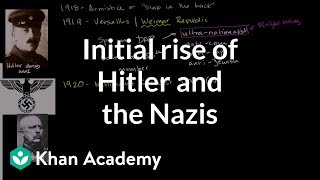 Initial rise of Hitler and the Nazis  The 20th century  World history  Khan Academy [upl. by Nivi]