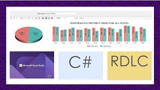 Stunning RDLC Report in c with Combo box Pie Chart amp Bar Chart in VS with SQL Server  2 of 2 [upl. by Elbertina]