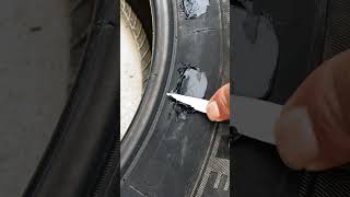 Tire sidewall damage repair glue goodtools smartwork [upl. by Tilney]